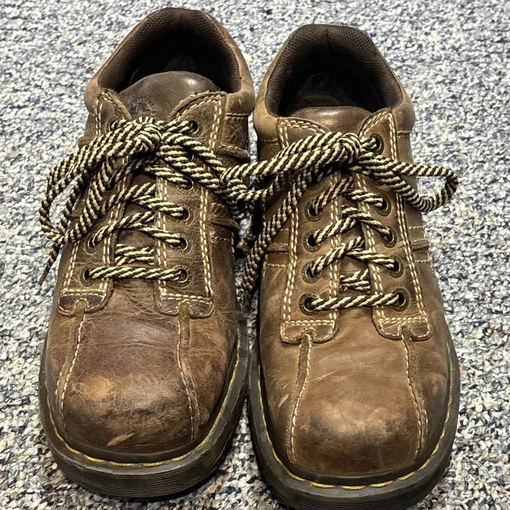 Dr. Doc Martens Men's Brown Leather Kurt Shoes US 10 M Oxford Casual 90s Y2K